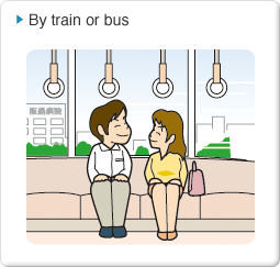 By train or bus