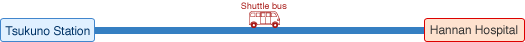 Tsukuno Station-Shuttle bus-Hannan Hospital